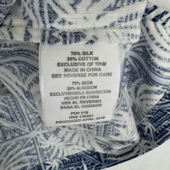 Nat Nast Shirt Mens XXL Blue Tropical Camp Shirt Silk Button Up Hawaiian Beachy - Picture 11 of 14